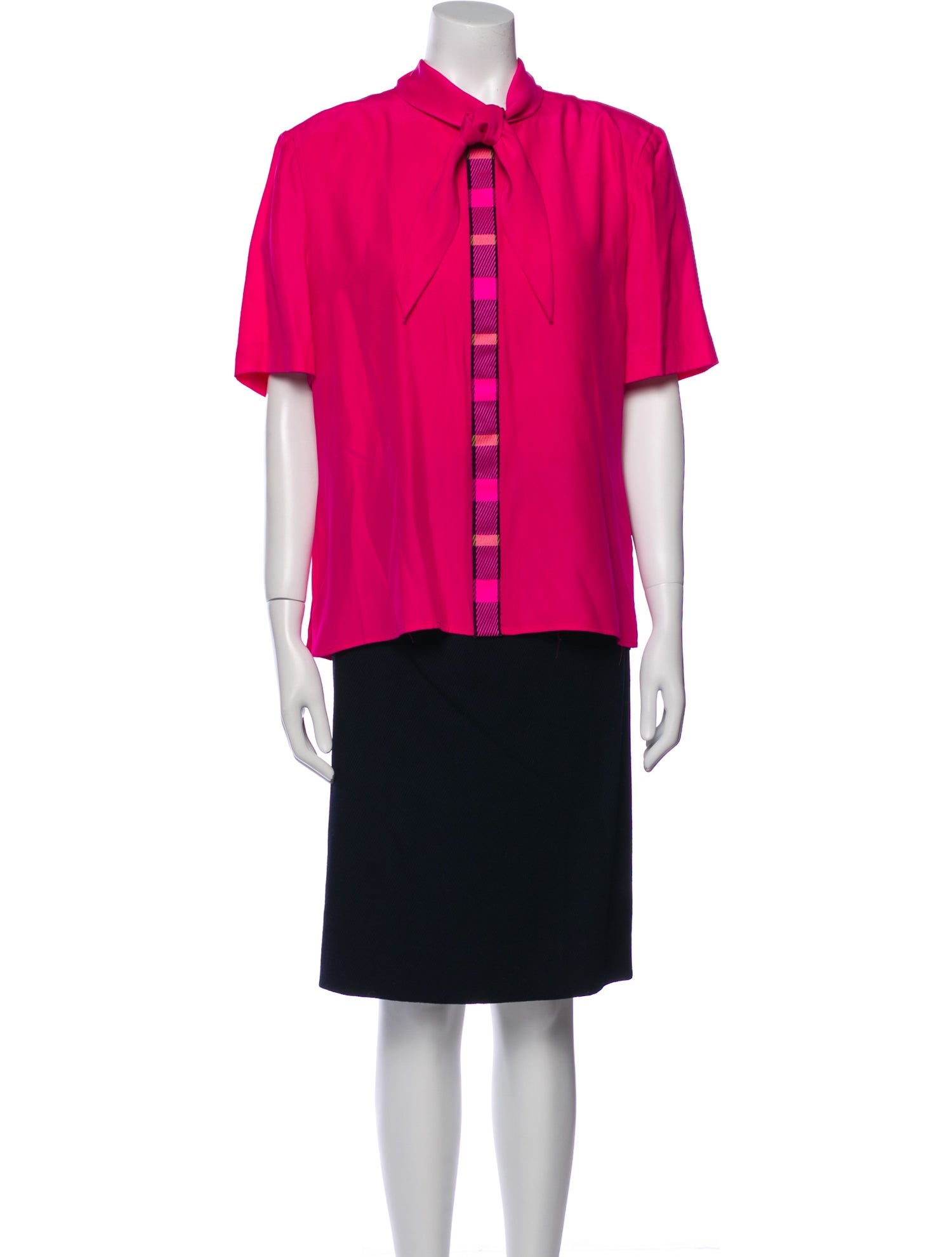 Pauline Trigere Wool Plaid Print Skirt Suit